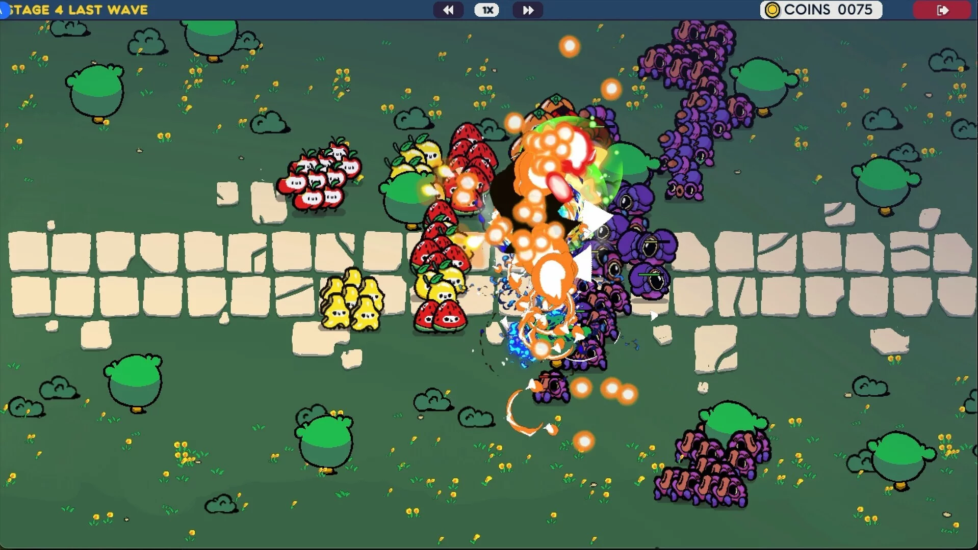 Изображение игры: Fruit vs. Aliens