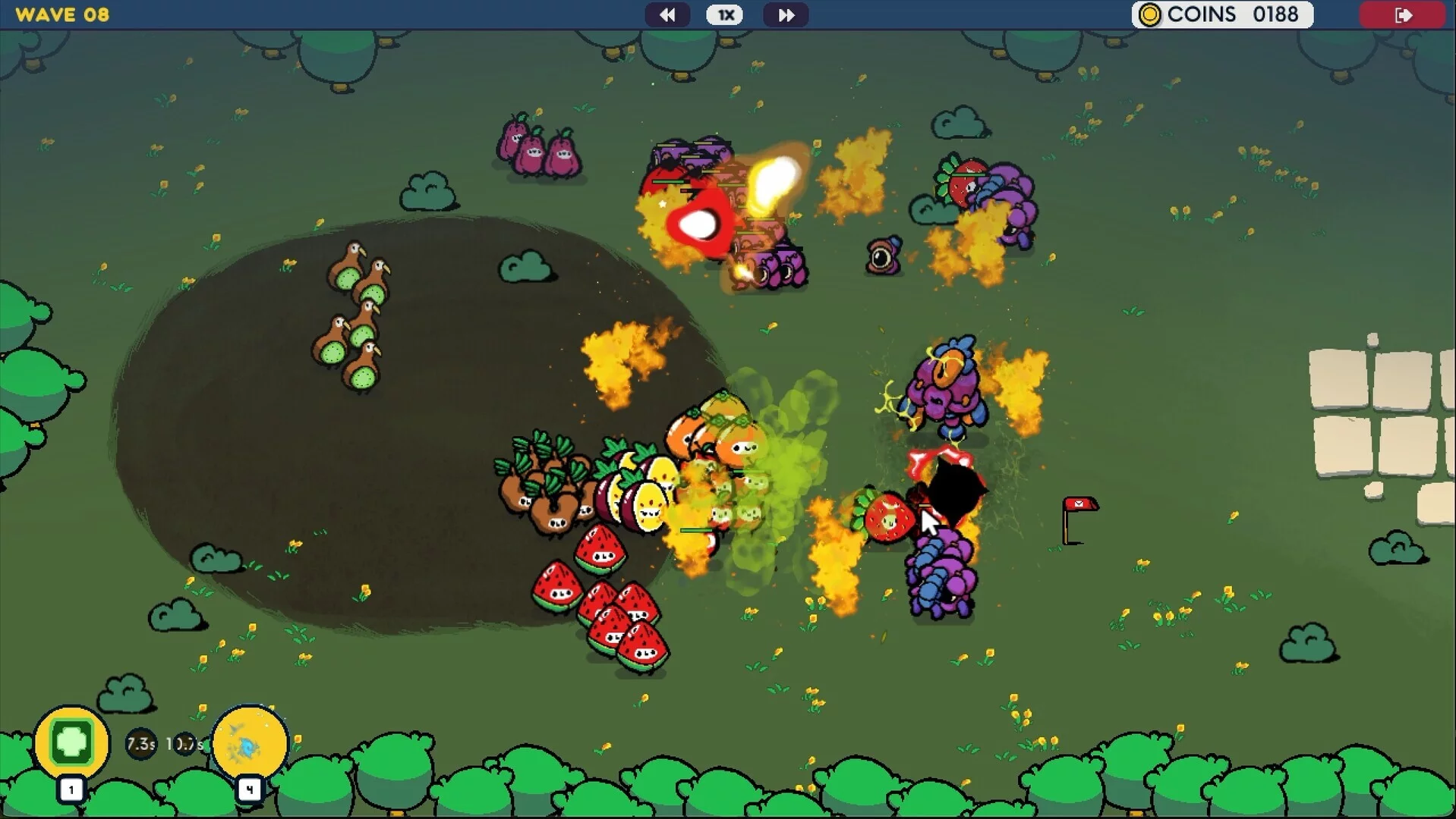 Изображение игры: Fruit vs. Aliens