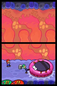 Изображение игры: Mario and Luigi: Bowser's Inside Story