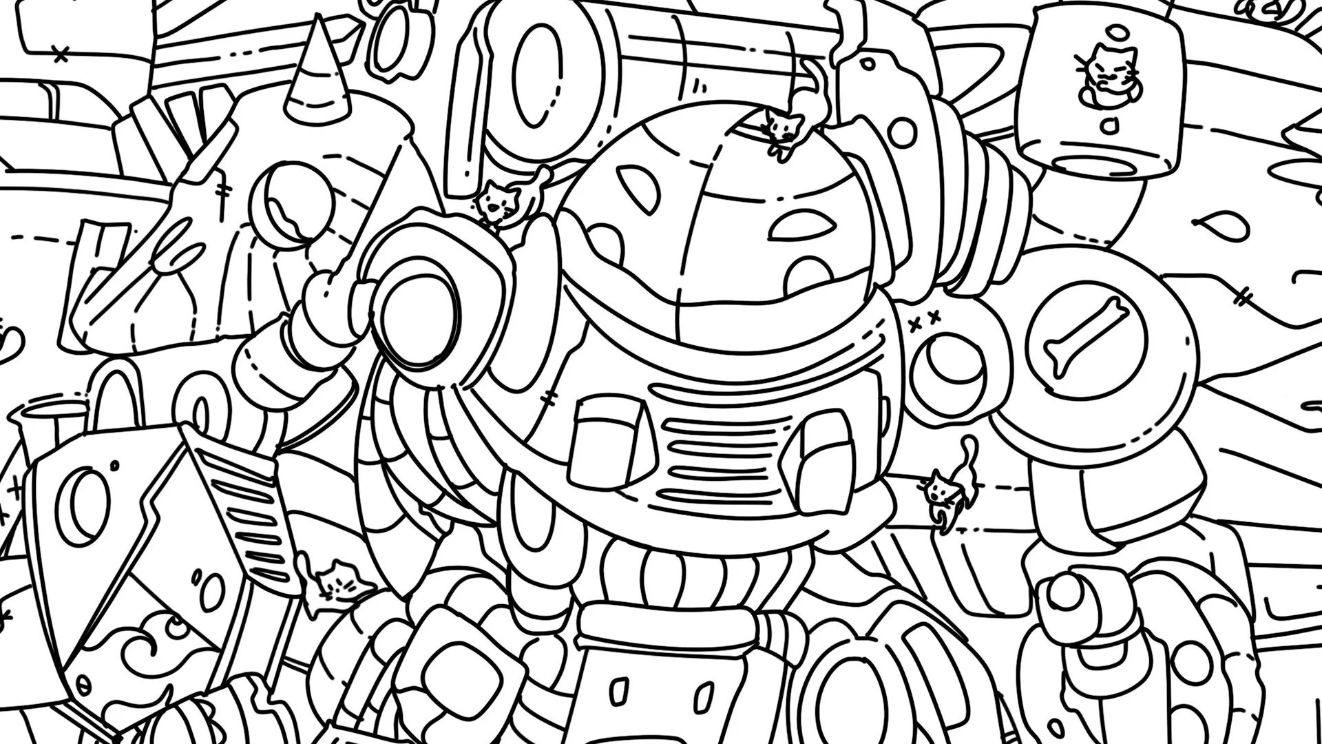 Изображение игры: 100 Robo Cats