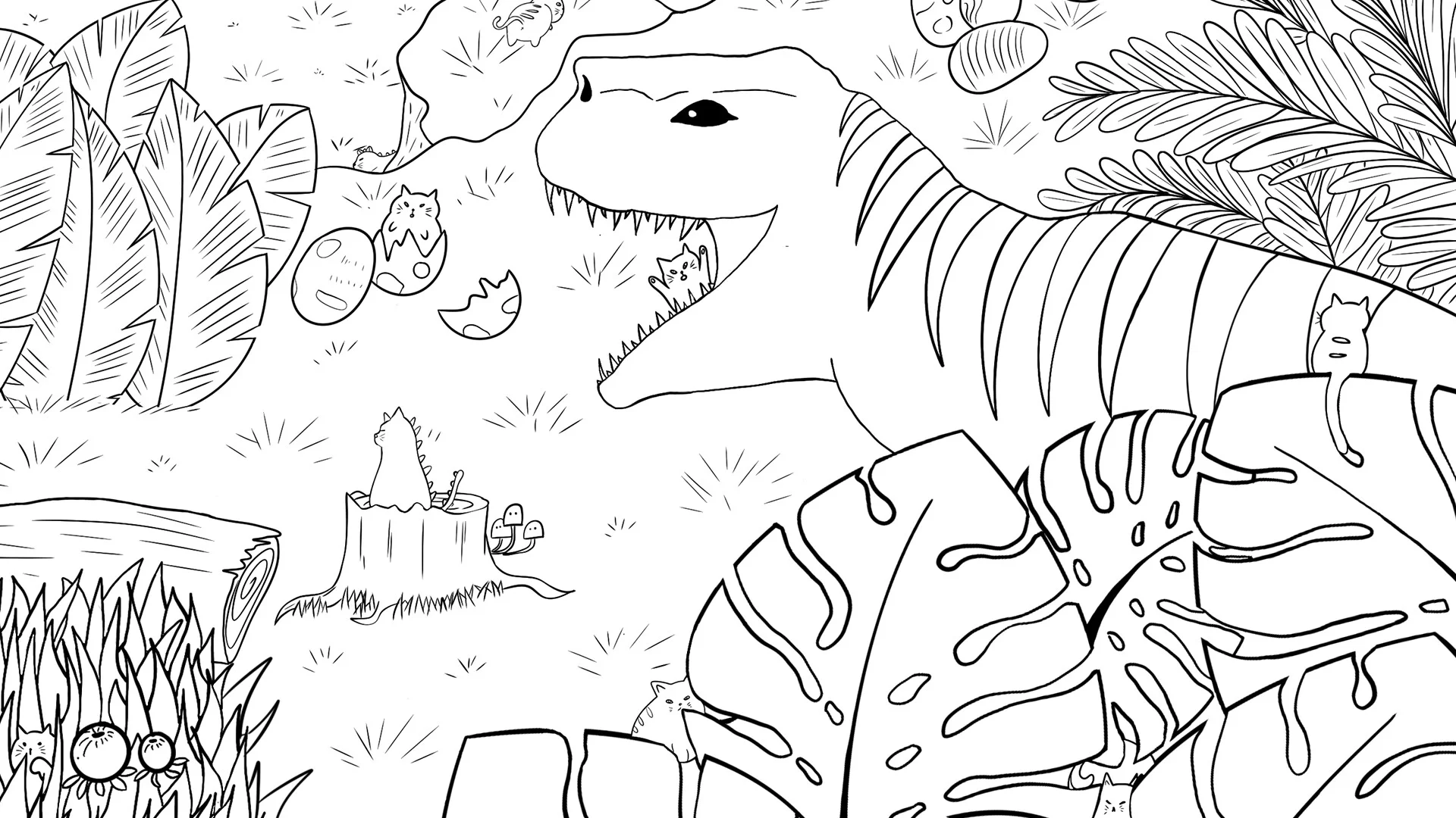 Изображение игры: 100 Dino Cats