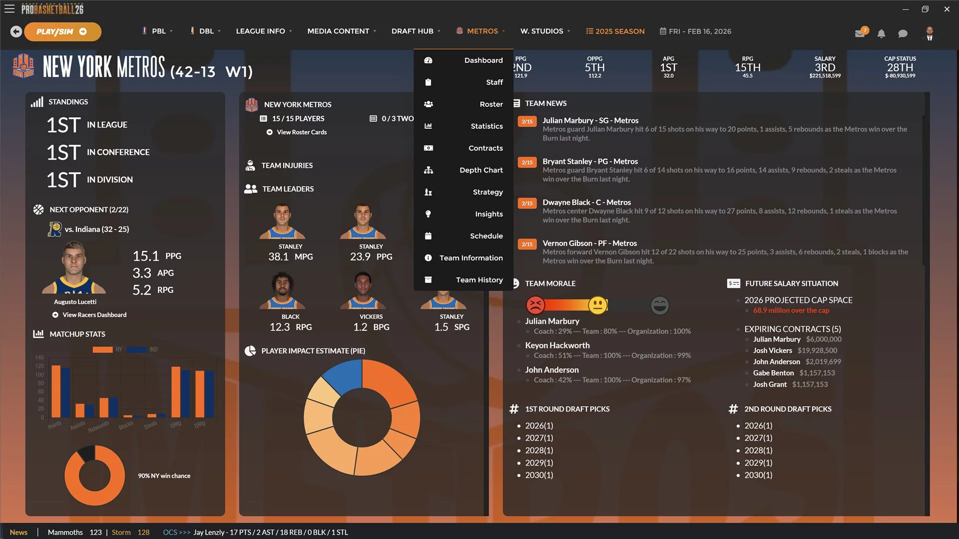 Изображение игры: Draft Day Sports: Pro Basketball 2026
