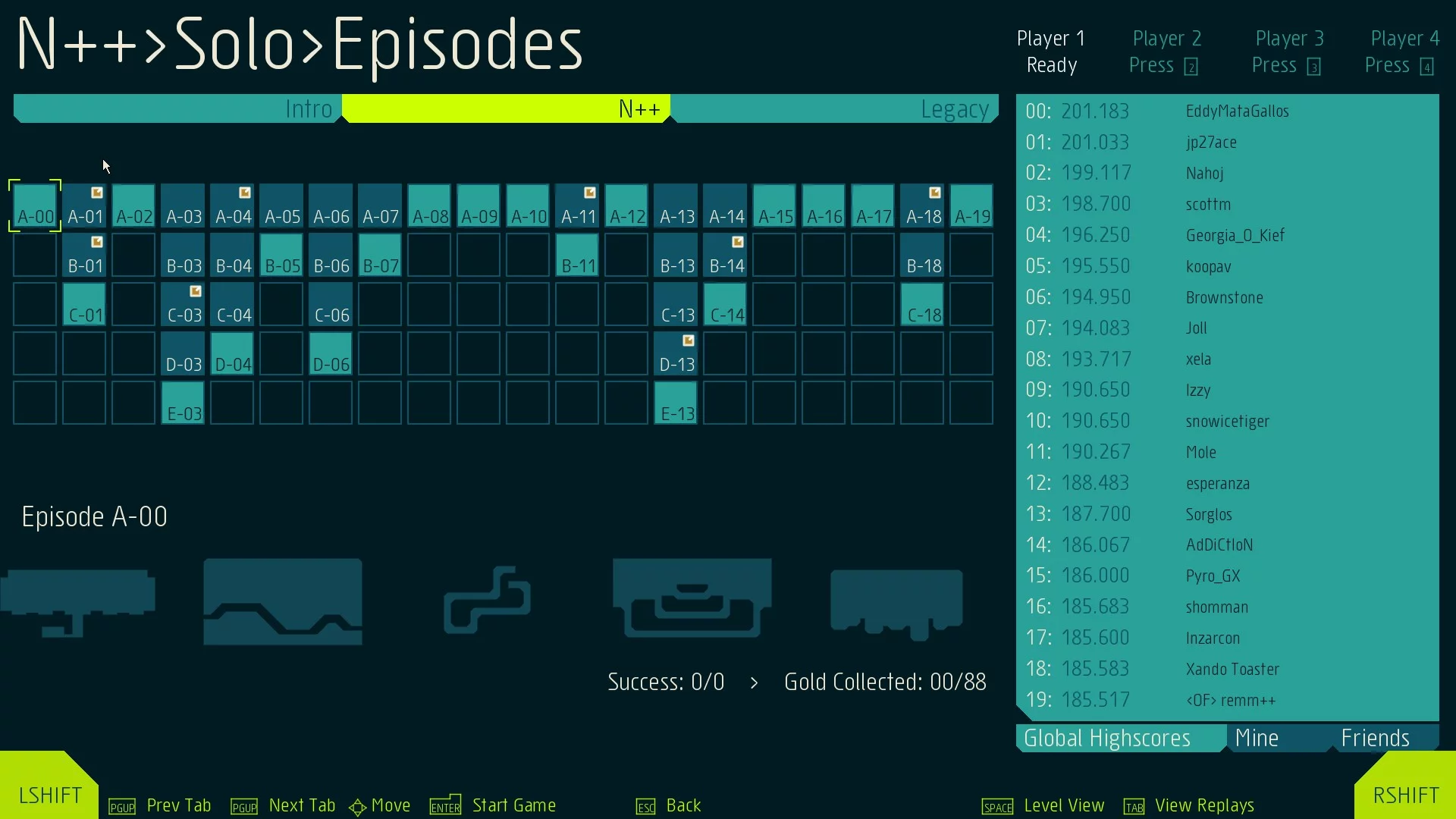 Изображение игры: N++ (NPLUSPLUS)