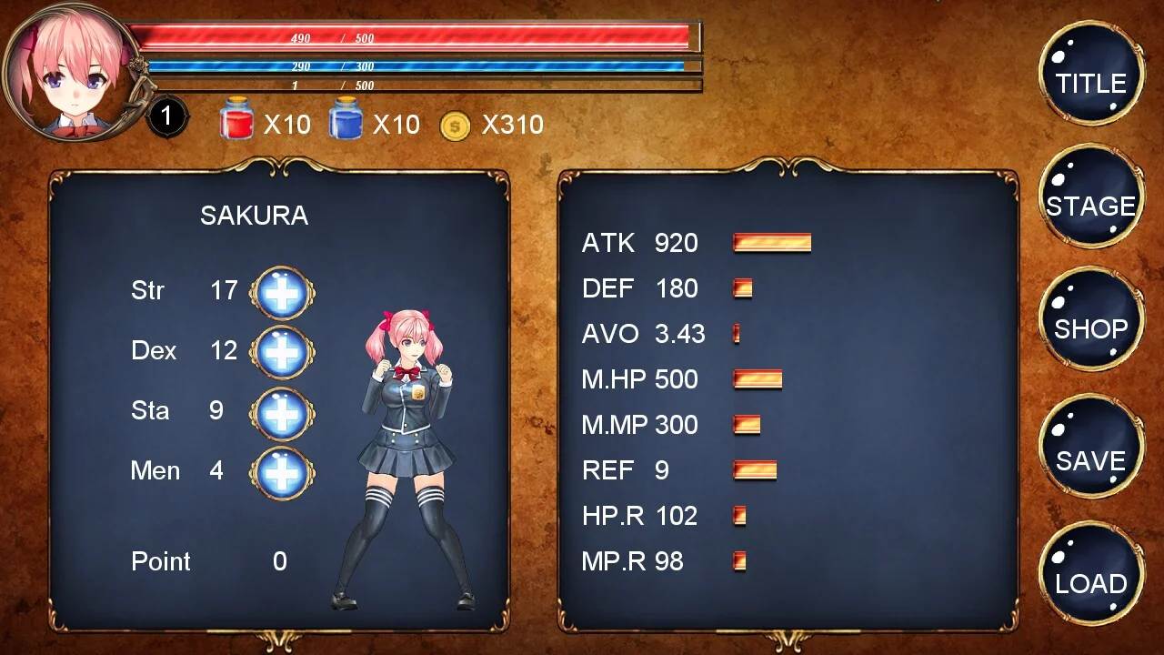 Изображение игры: FIGHTING GIRL SAKURA-R