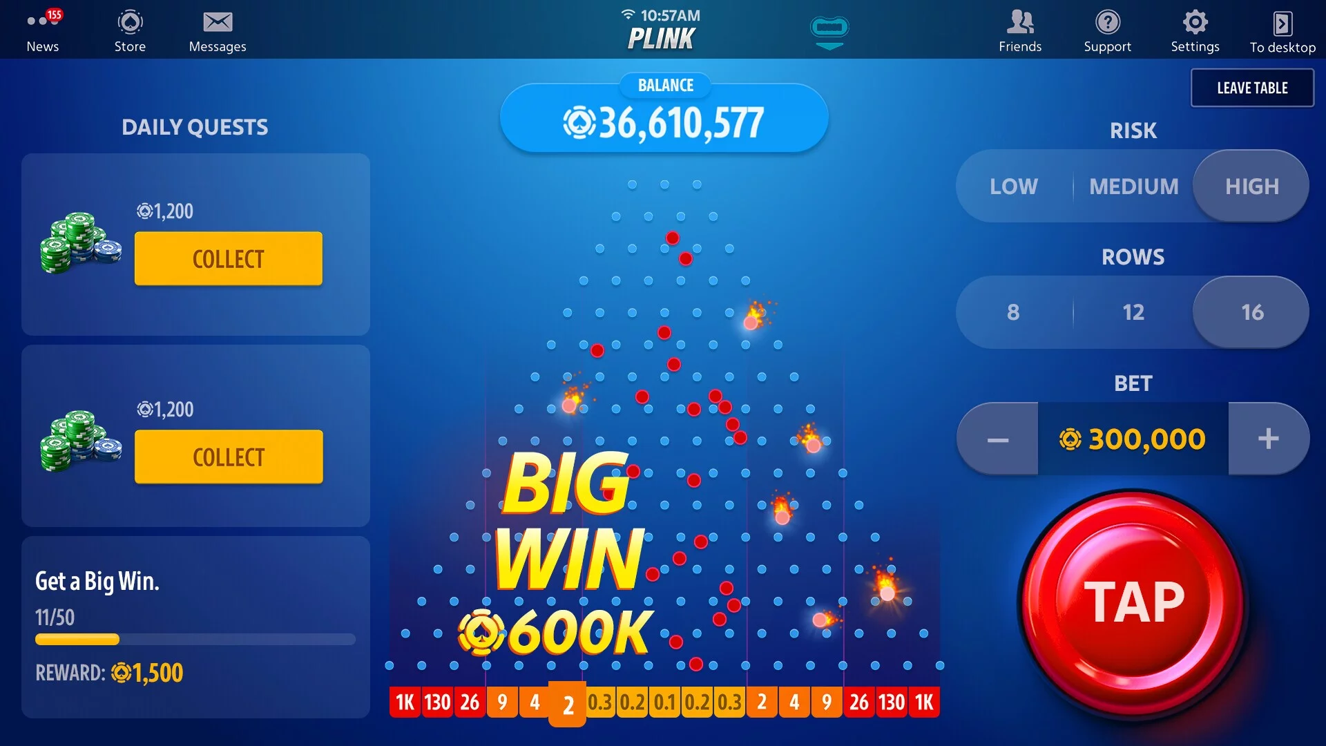 Изображение игры: Plink by Pokerist