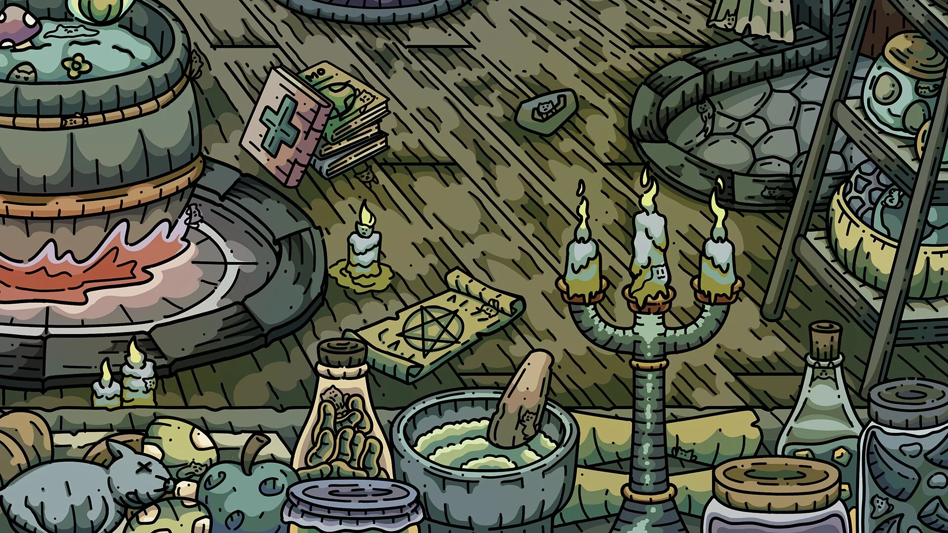 Изображение игры: 100 Witch Cats