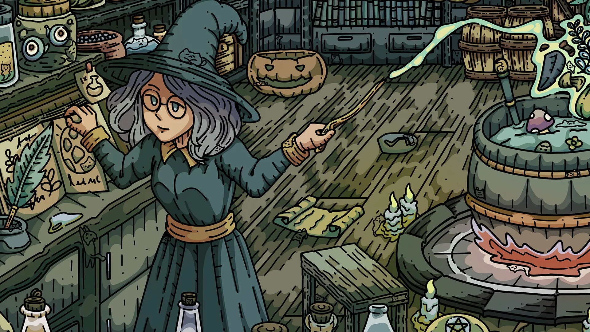 Изображение игры: 100 Witch Cats