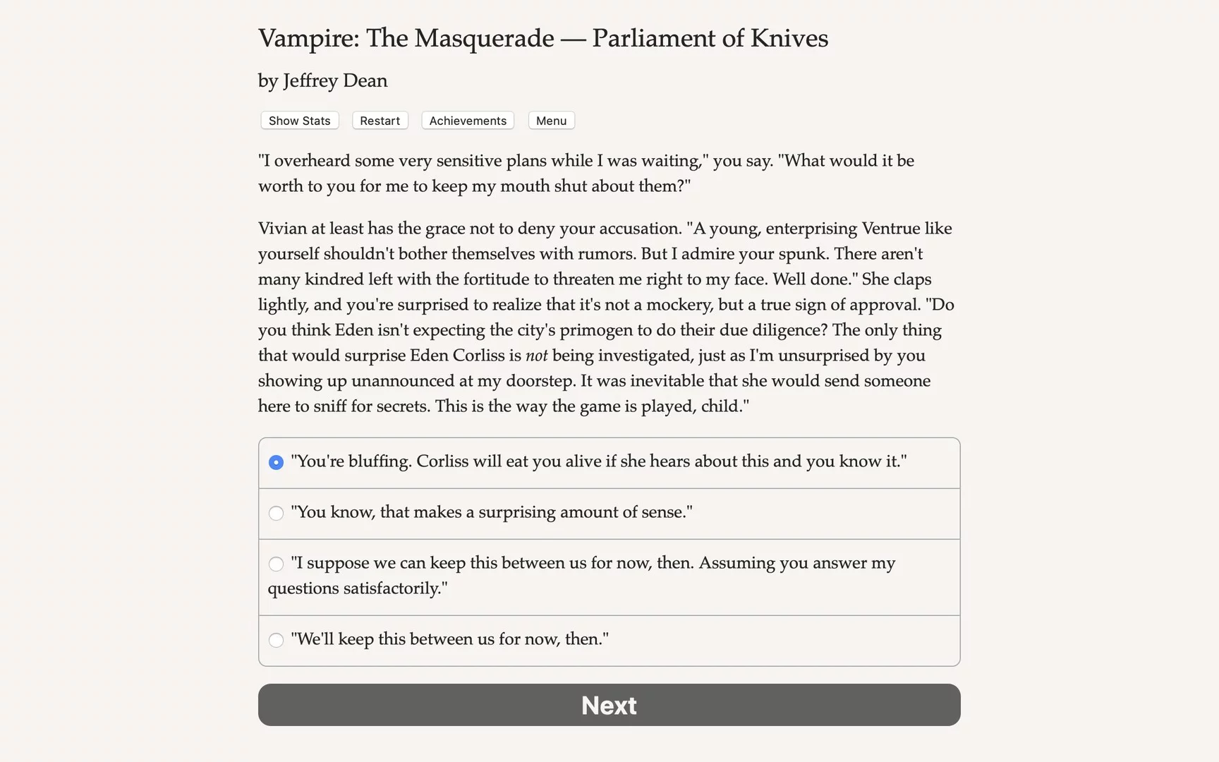 Изображение игры: Vampire: The Masquerade — Parliament of Knives
