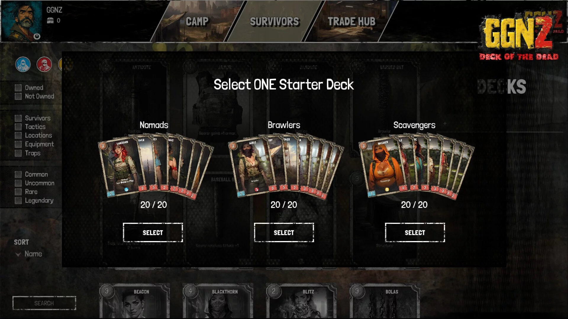 Изображение игры: GGnZ: Deck of the Dead