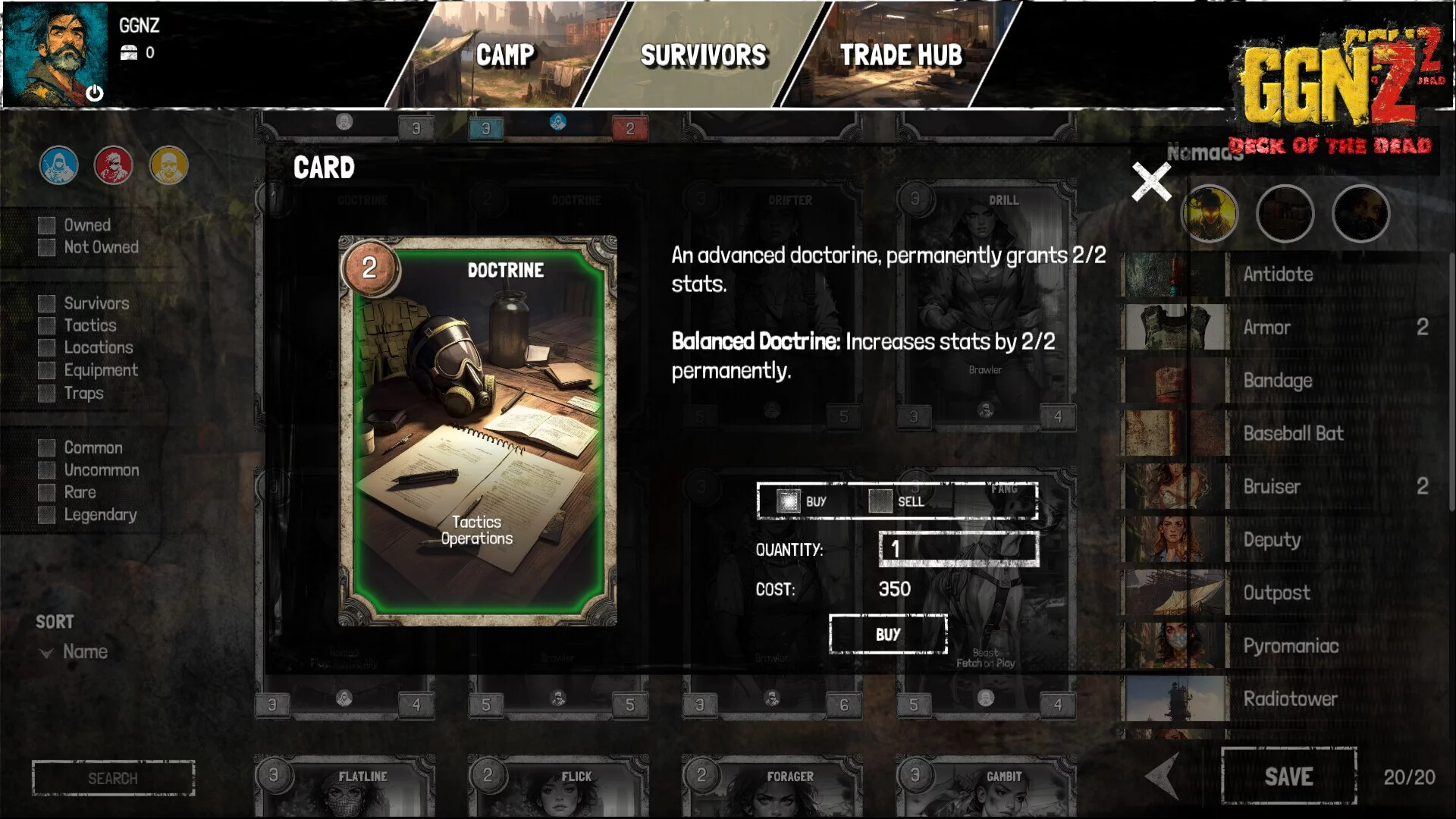 Изображение игры: GGnZ: Deck of the Dead
