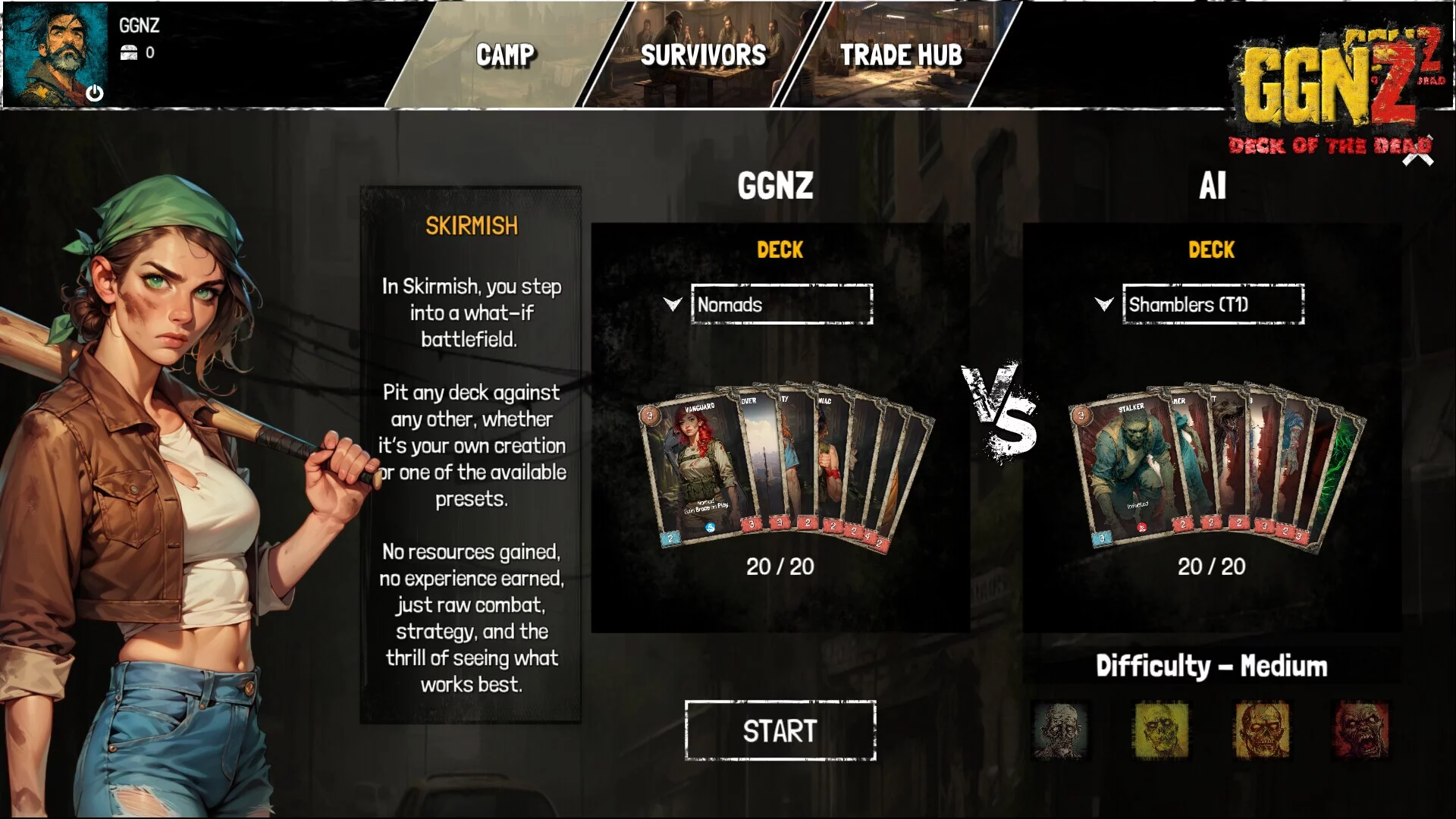 Изображение игры: GGnZ: Deck of the Dead