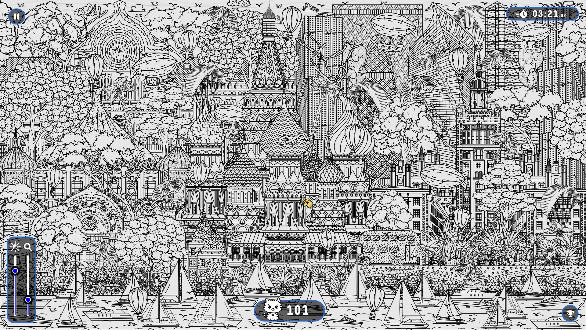Изображение игры: 101 Cats Hidden in Moscow