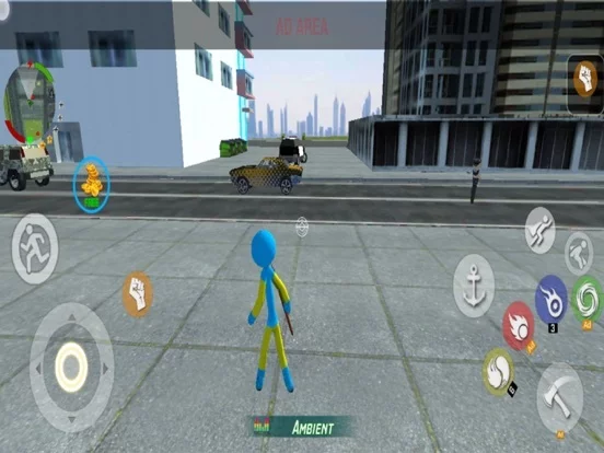 Изображение игры: Stickman Rope Hero Crime City
