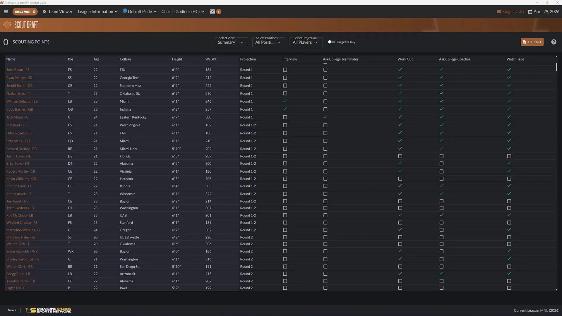 Изображение игры: Draft Day Sports: Pro Football 2026