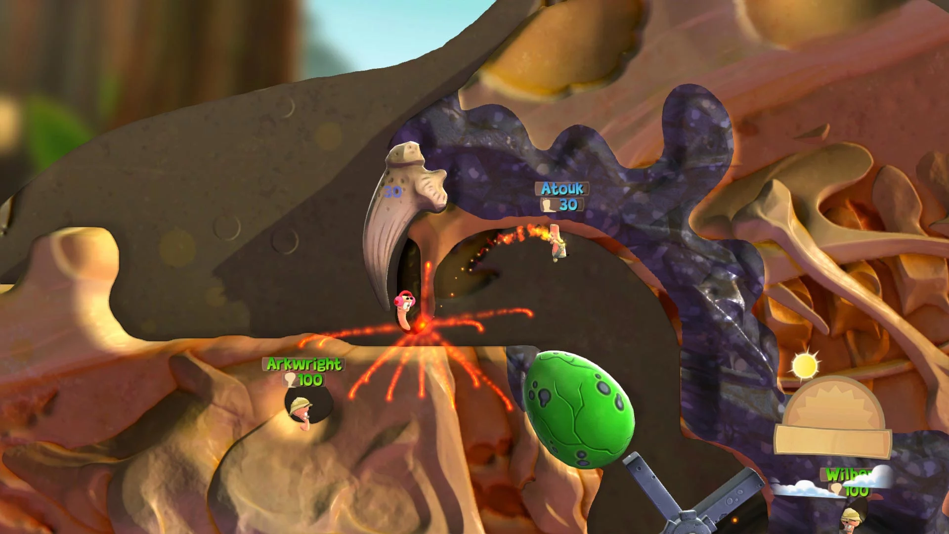 Изображение игры: Worms Battlegrounds