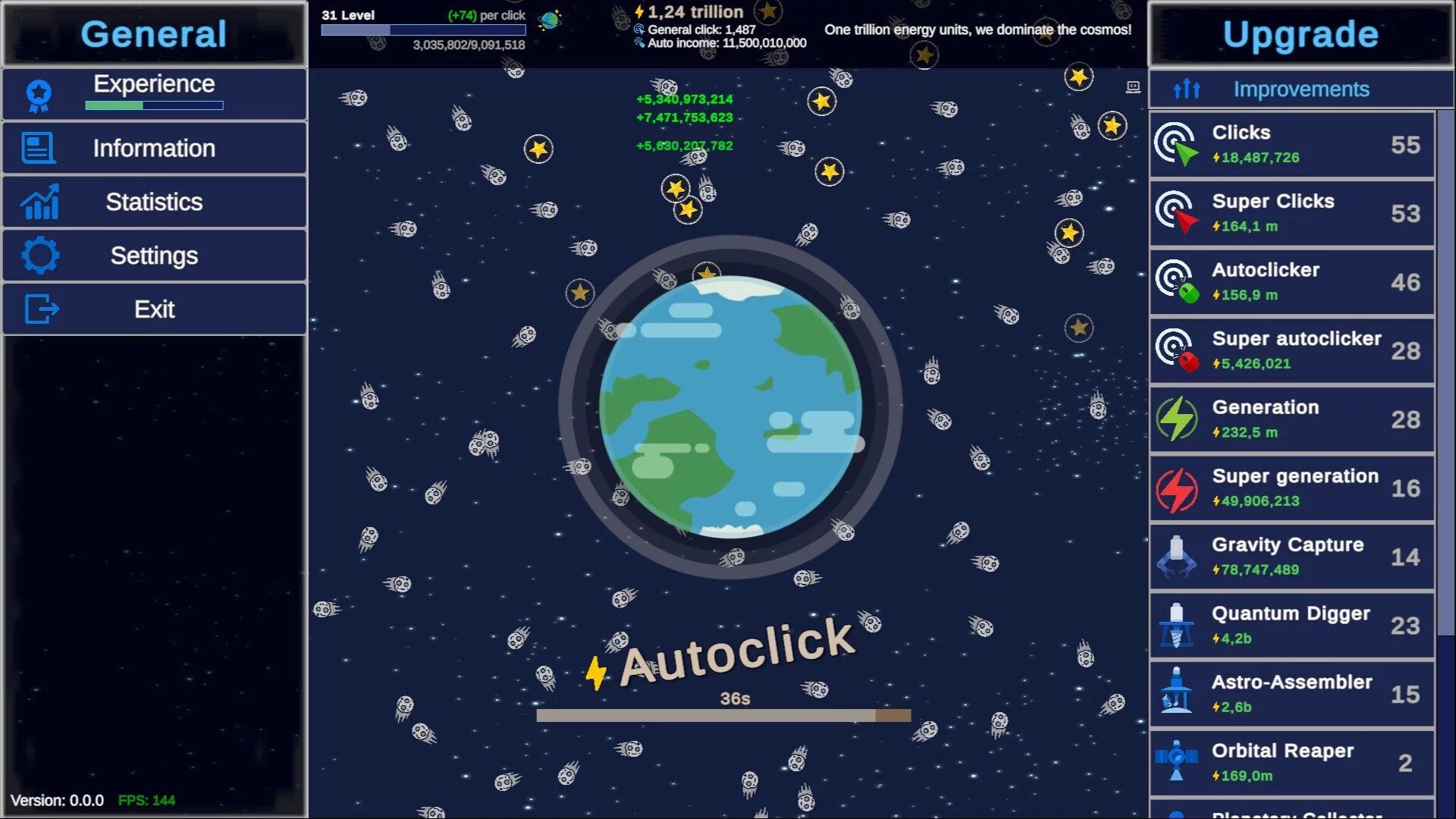 Изображение игры: Clicker Astro Planet