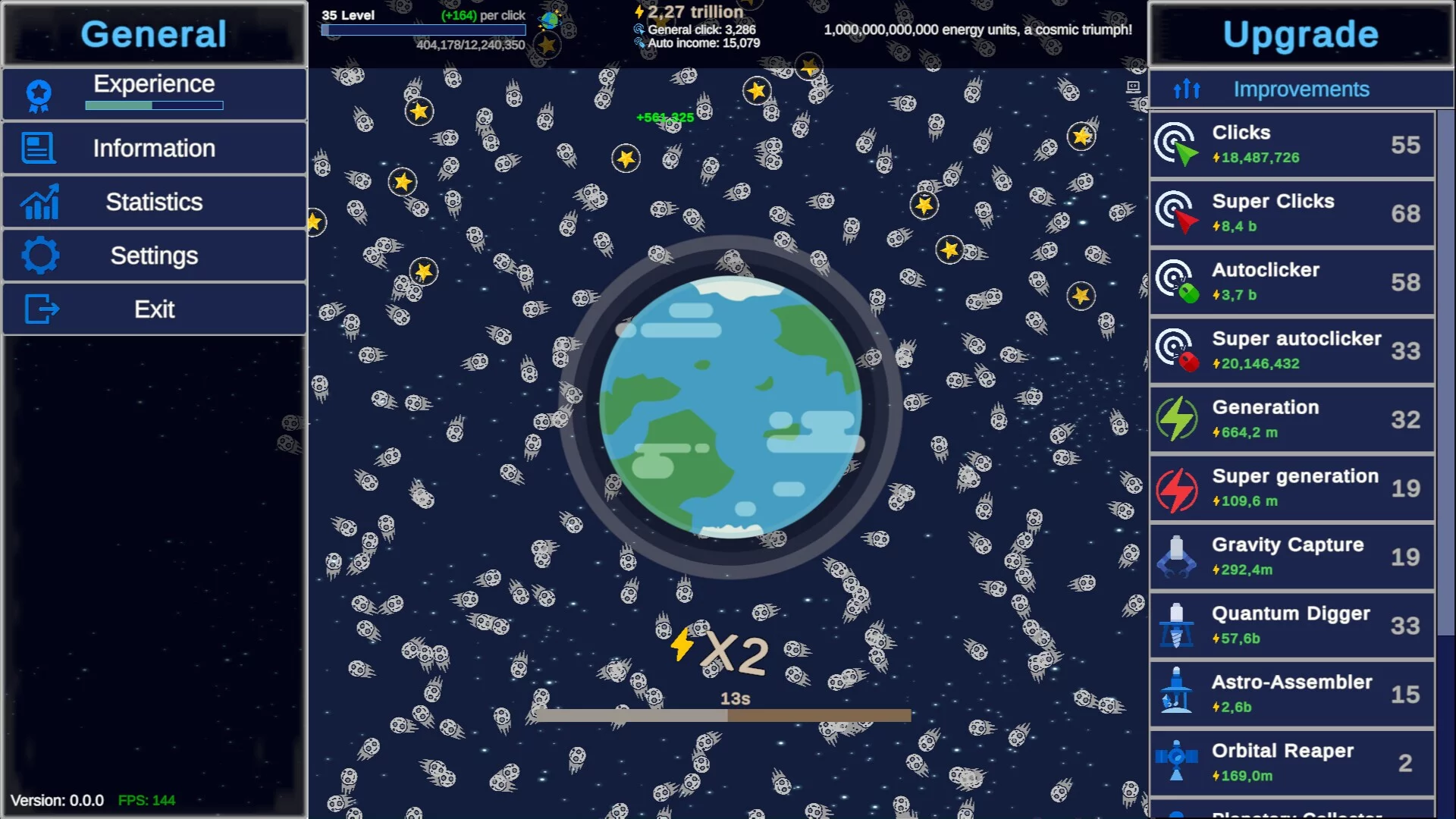 Изображение игры: Clicker Astro Planet