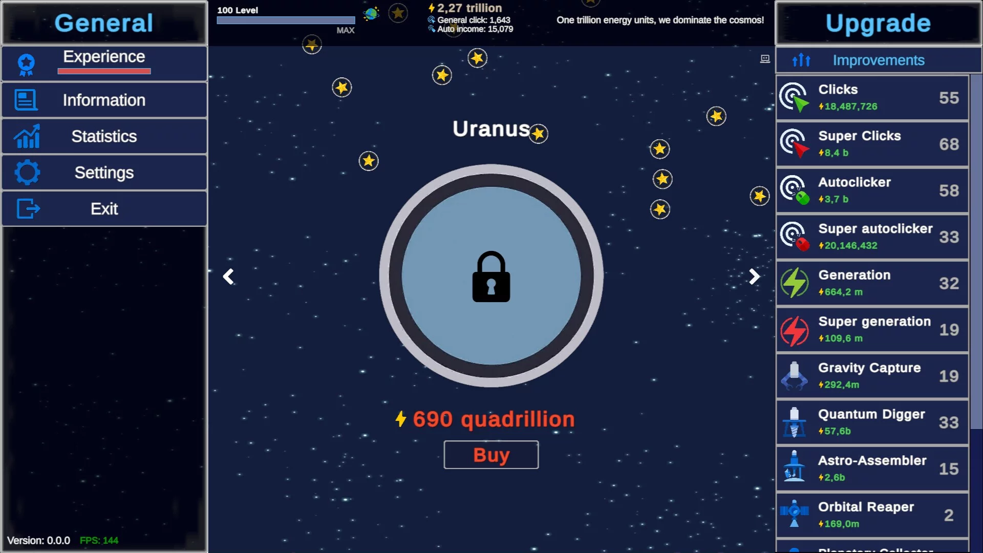 Изображение игры: Clicker Astro Planet