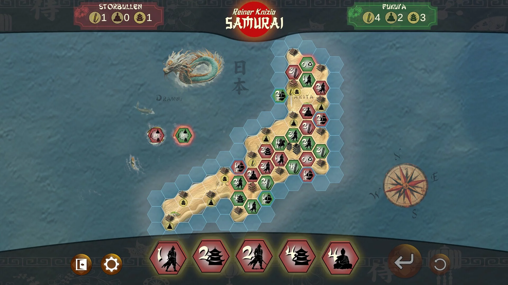 Изображение игры: Samurai by Reiner Knizia
