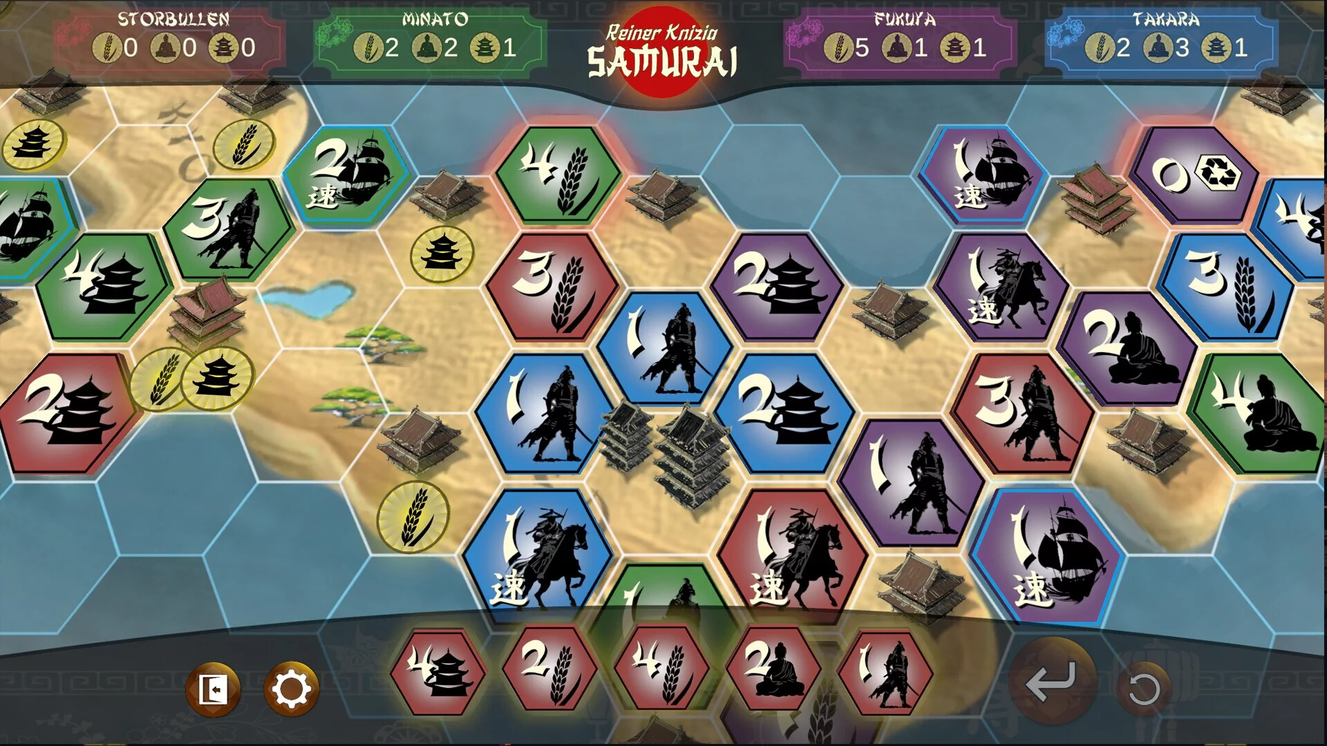 Изображение игры: Samurai by Reiner Knizia