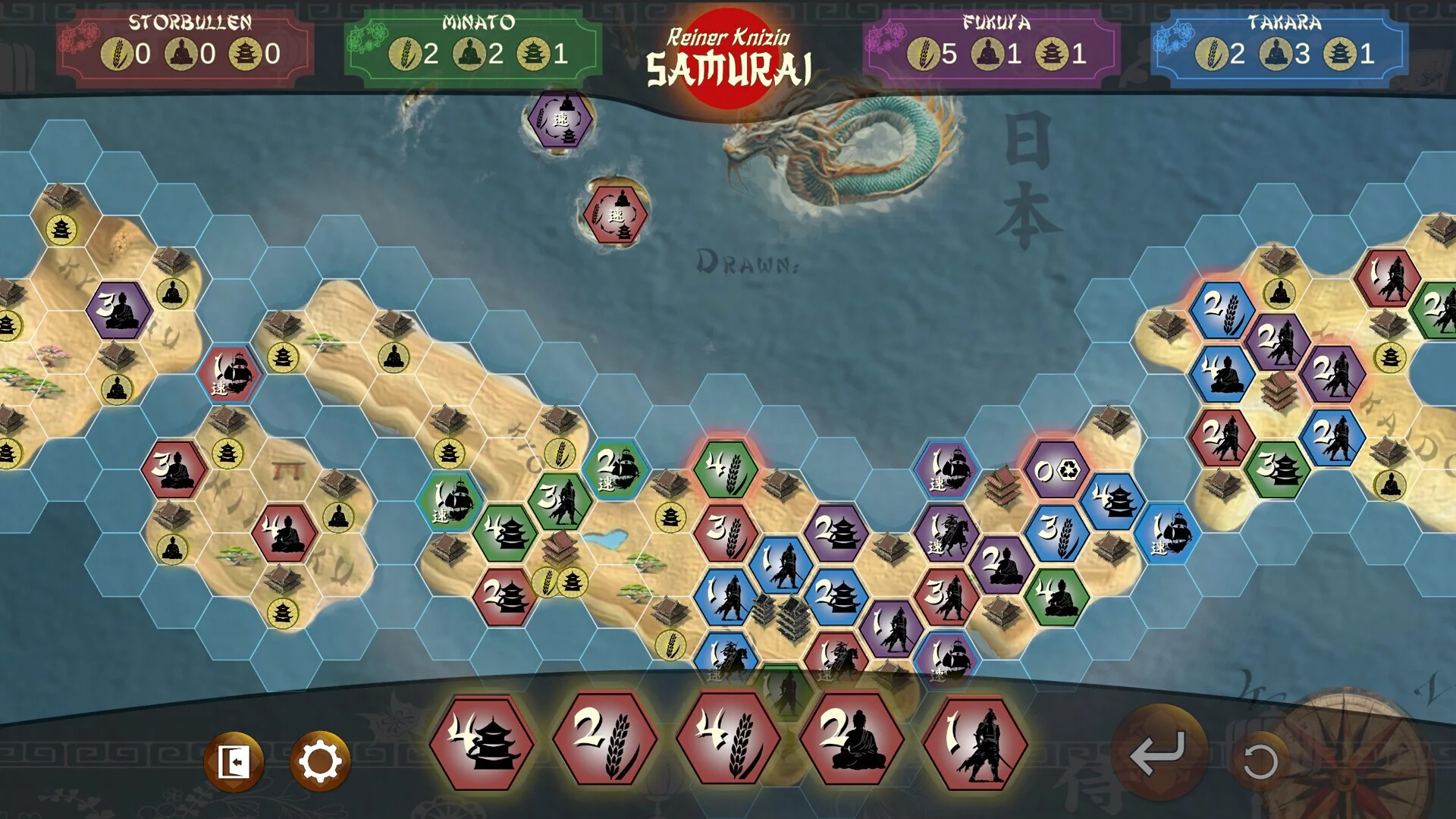 Изображение игры: Samurai by Reiner Knizia