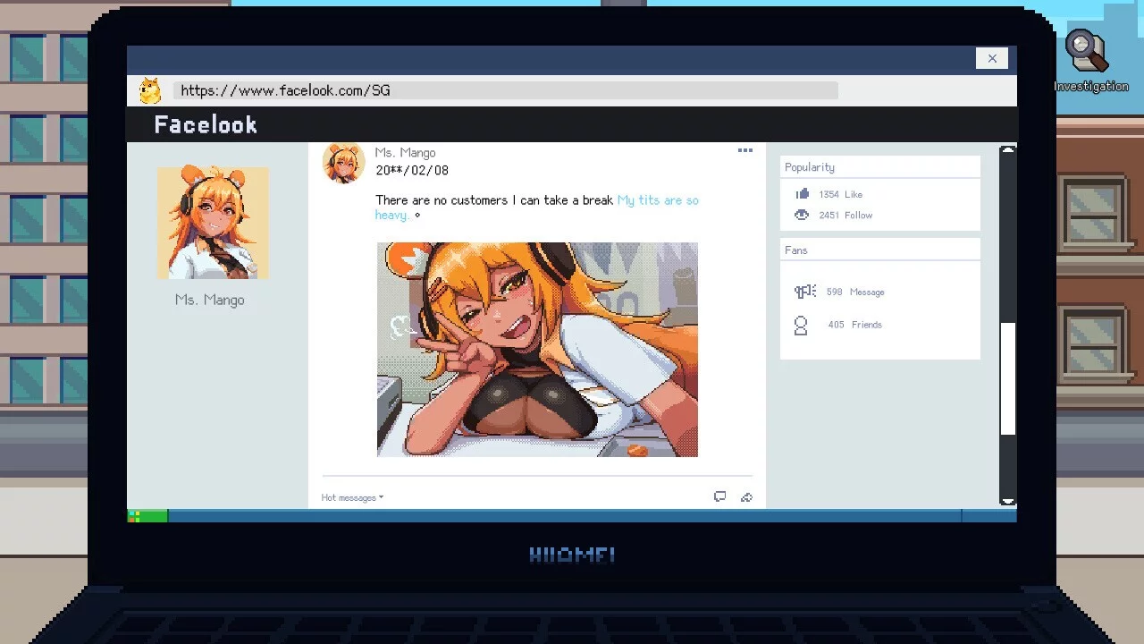 Изображение игры: Peeping Dorm Manager