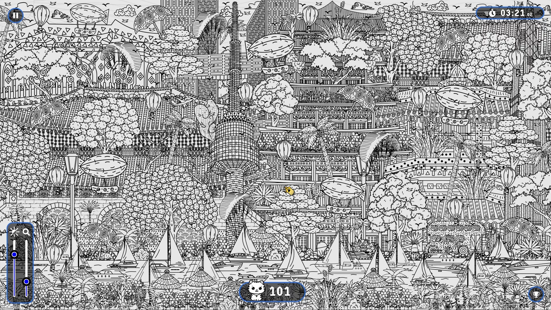 Изображение игры: 101 Cats Hidden in Seoul
