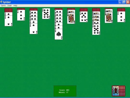 Изображение игры: Spider Solitaire (Microsoft)