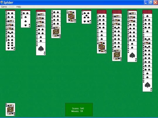 Изображение игры: Spider Solitaire (Microsoft)