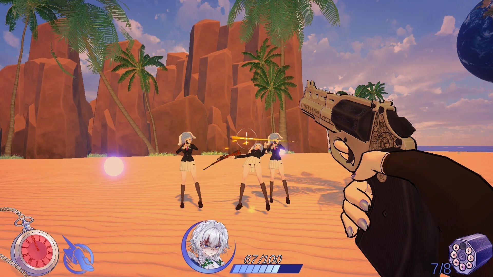 Изображение игры: I Am Sakuya FPS: Lunarian Invasion