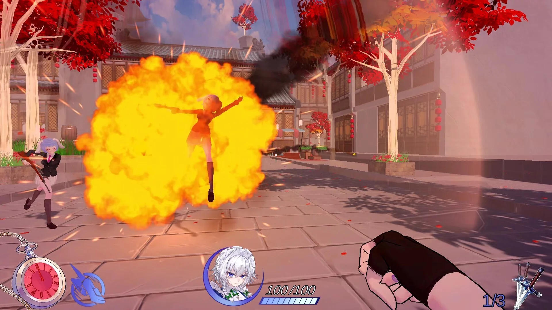 Изображение игры: I Am Sakuya FPS: Lunarian Invasion