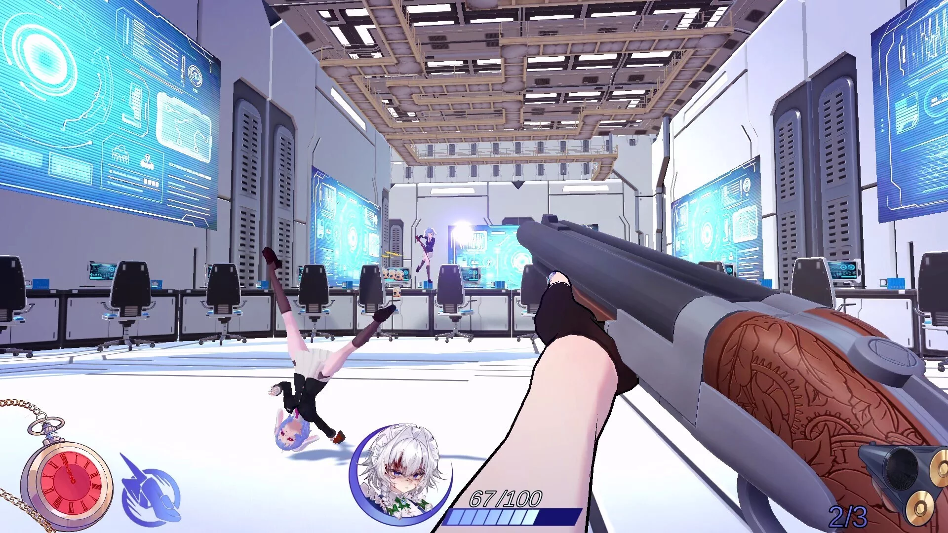 Изображение игры: I Am Sakuya FPS: Lunarian Invasion