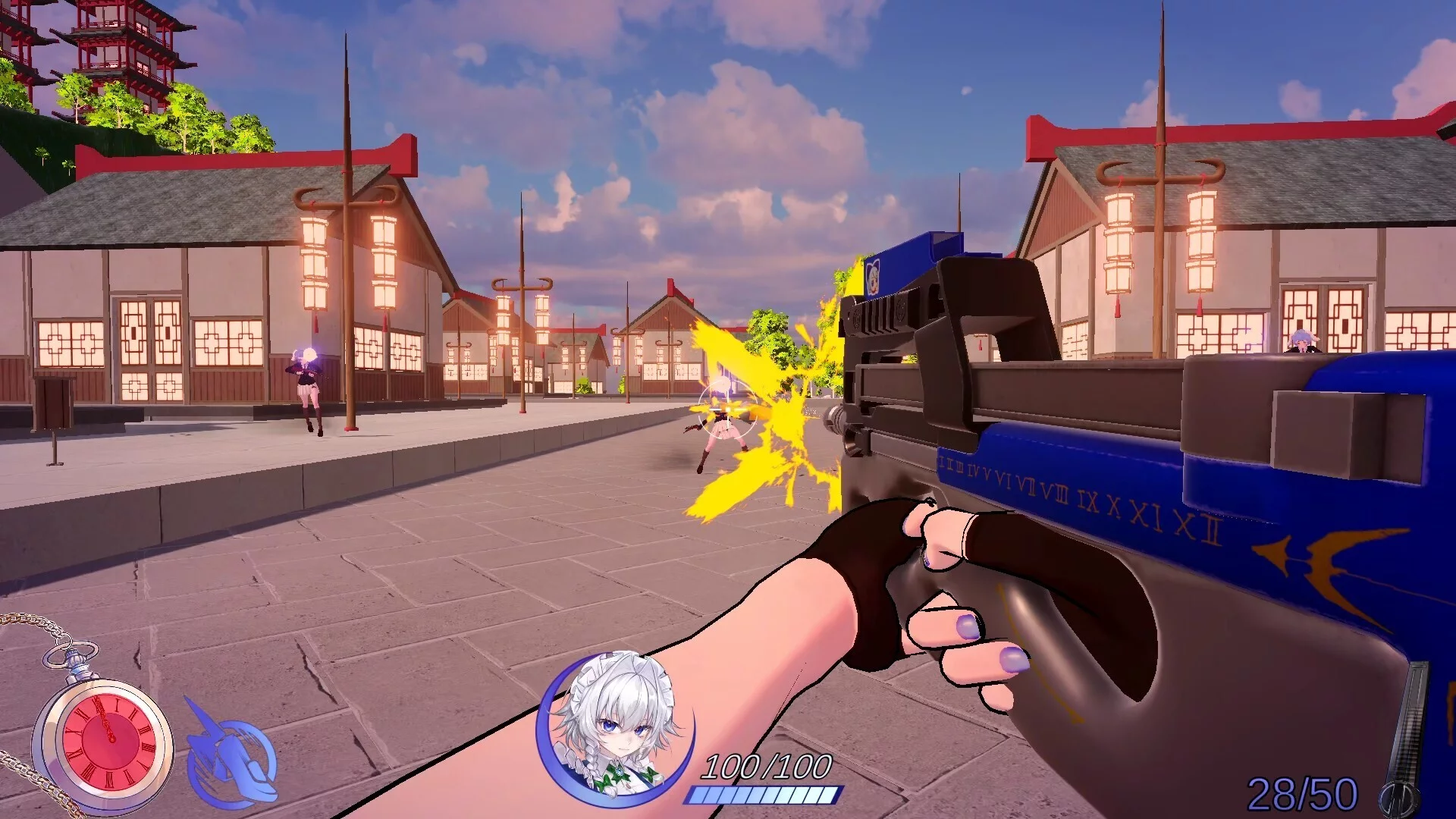 Изображение игры: I Am Sakuya FPS: Lunarian Invasion