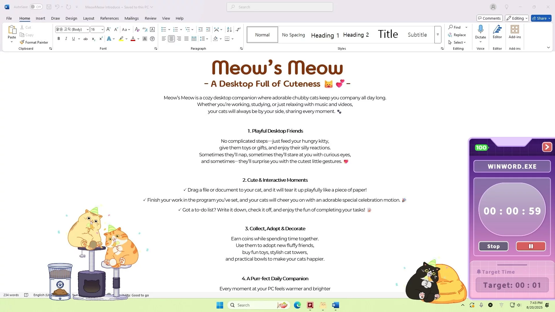 Изображение игры: Meow's Meow