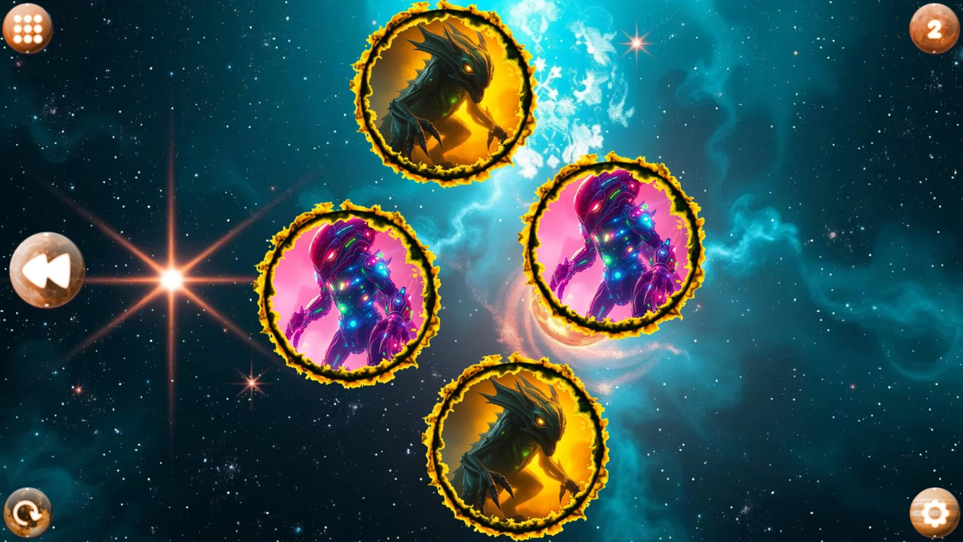 Изображение игры: Space Memory: Monsters