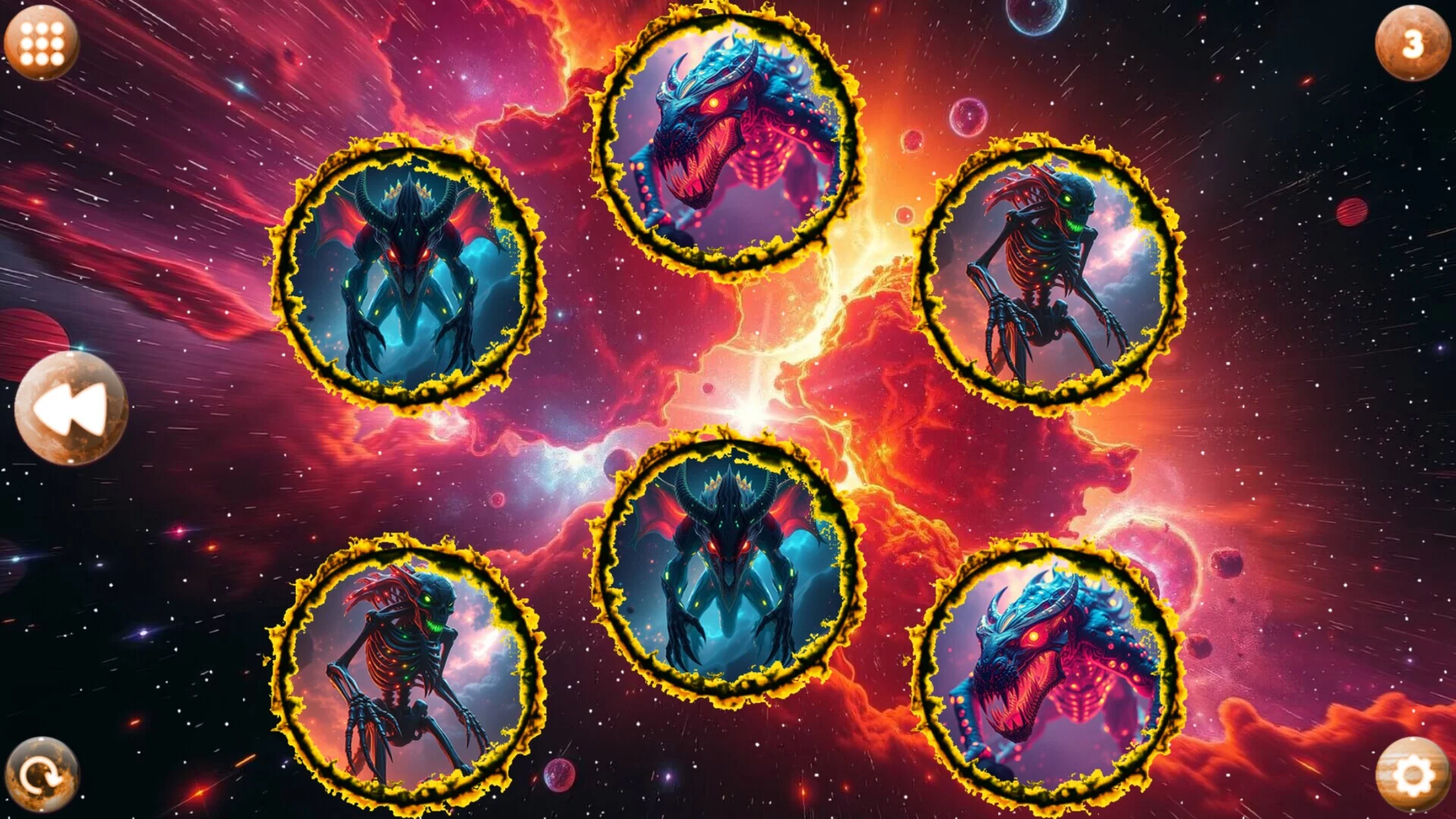 Изображение игры: Space Memory: Monsters