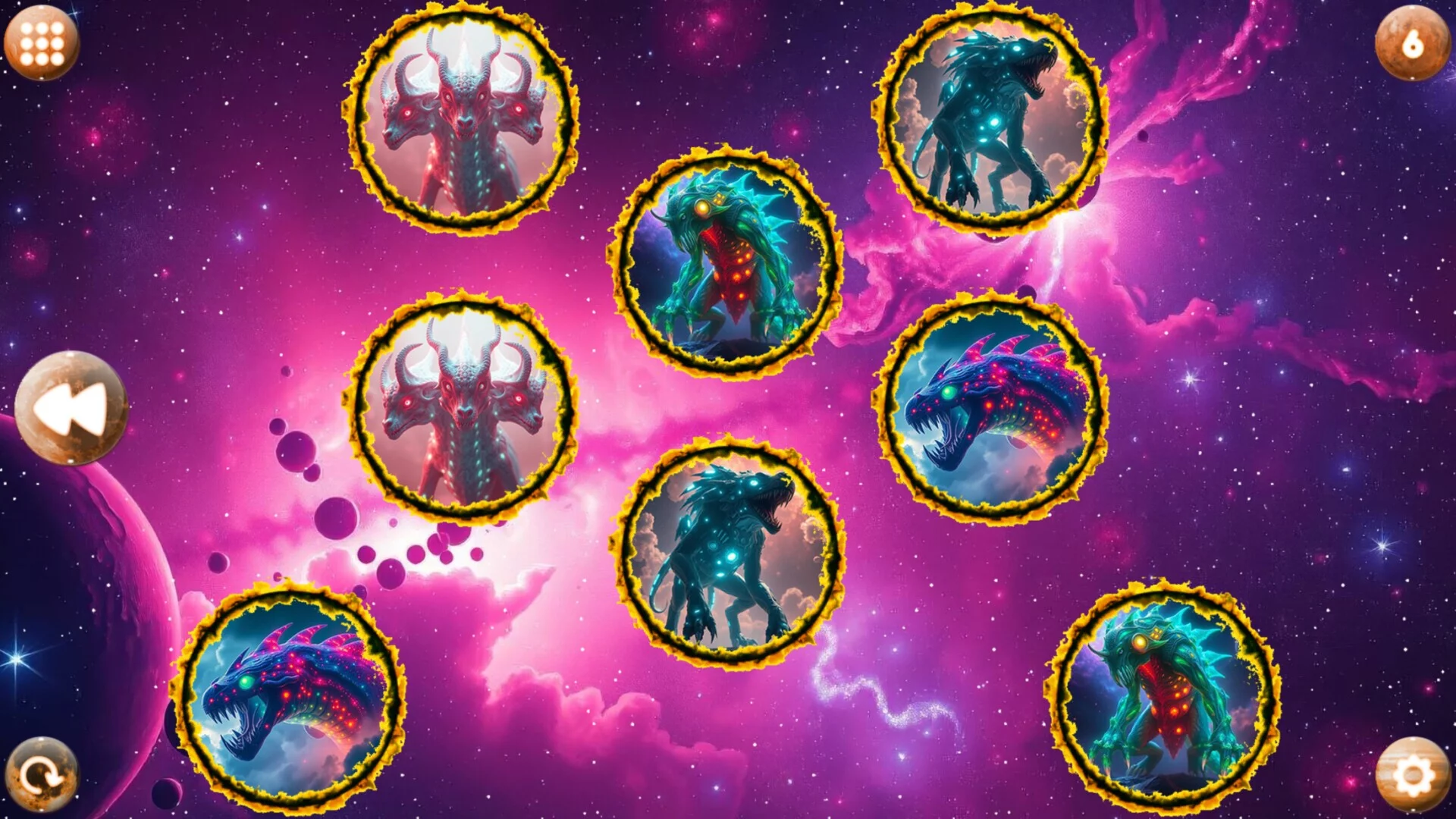 Изображение игры: Space Memory: Monsters