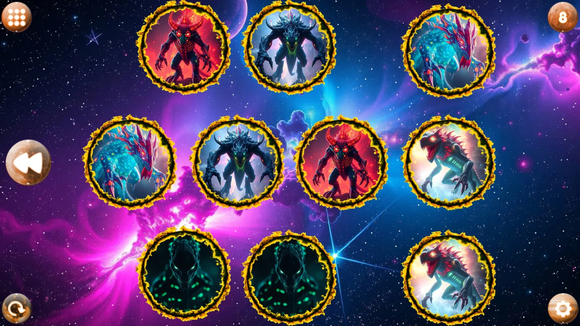 Изображение игры: Space Memory: Monsters