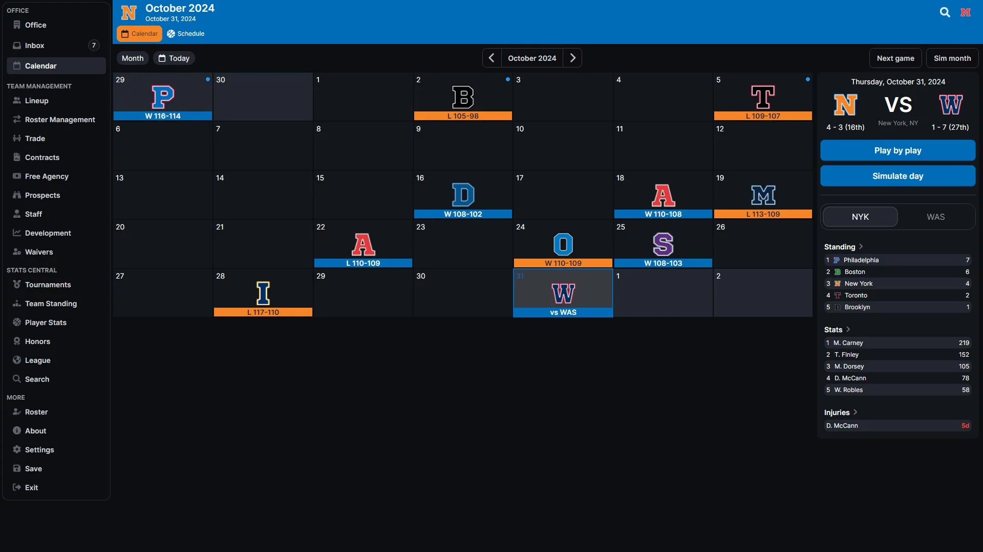 Изображение игры: Basketball Legacy Manager 26