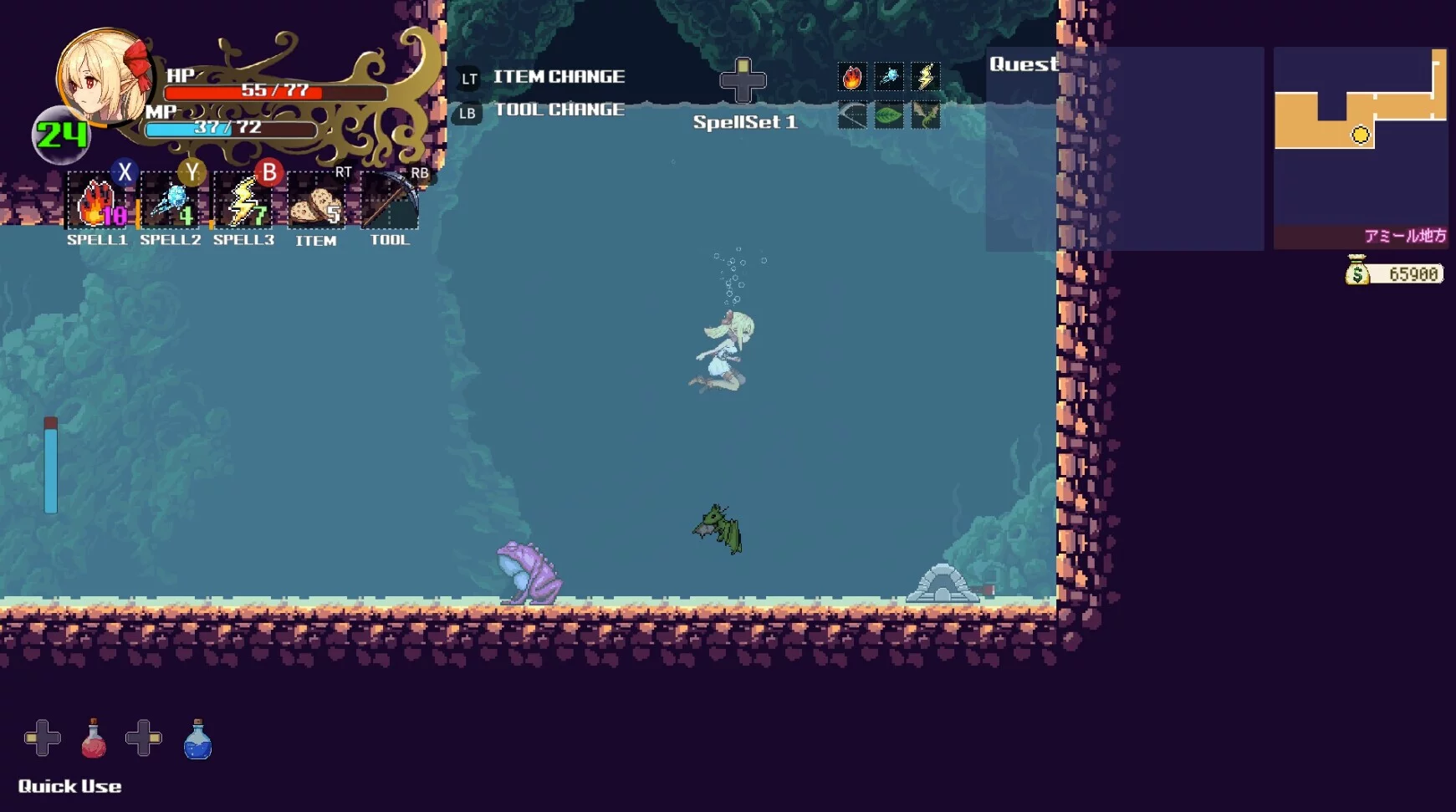 Изображение игры: Witchroid Vania: A Magical Girl’s Fantastical Adventures