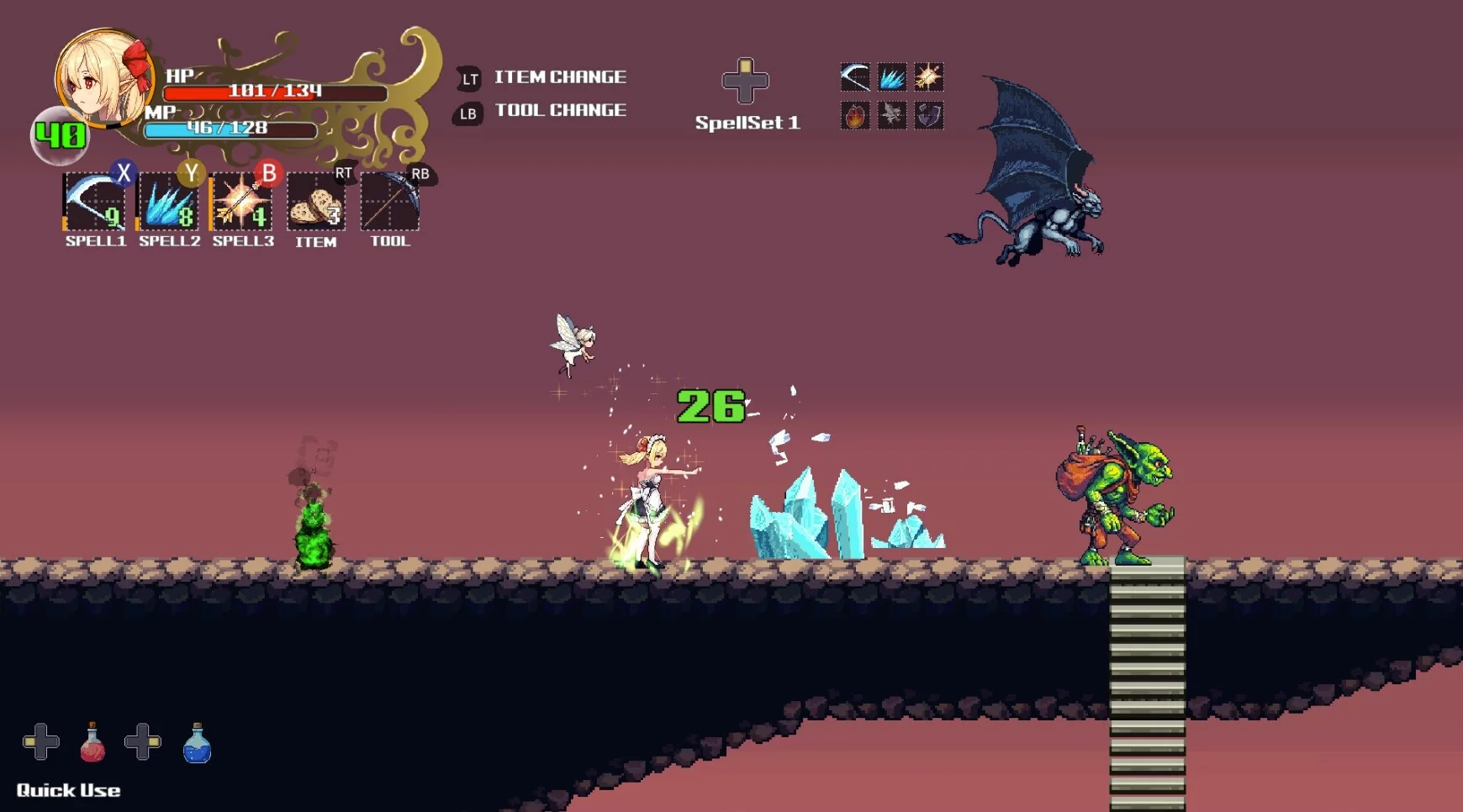 Изображение игры: Witchroid Vania: A Magical Girl’s Fantastical Adventures