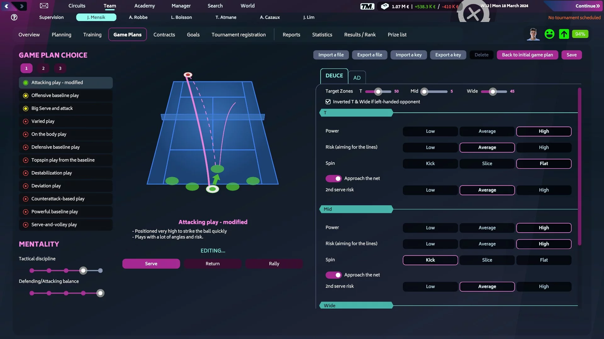 Изображение игры: Tennis Manager 2024