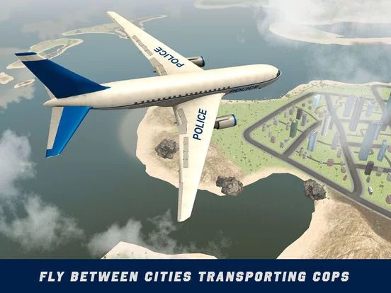 Изображение игры: Police Air Plane Flight Simulator 3D