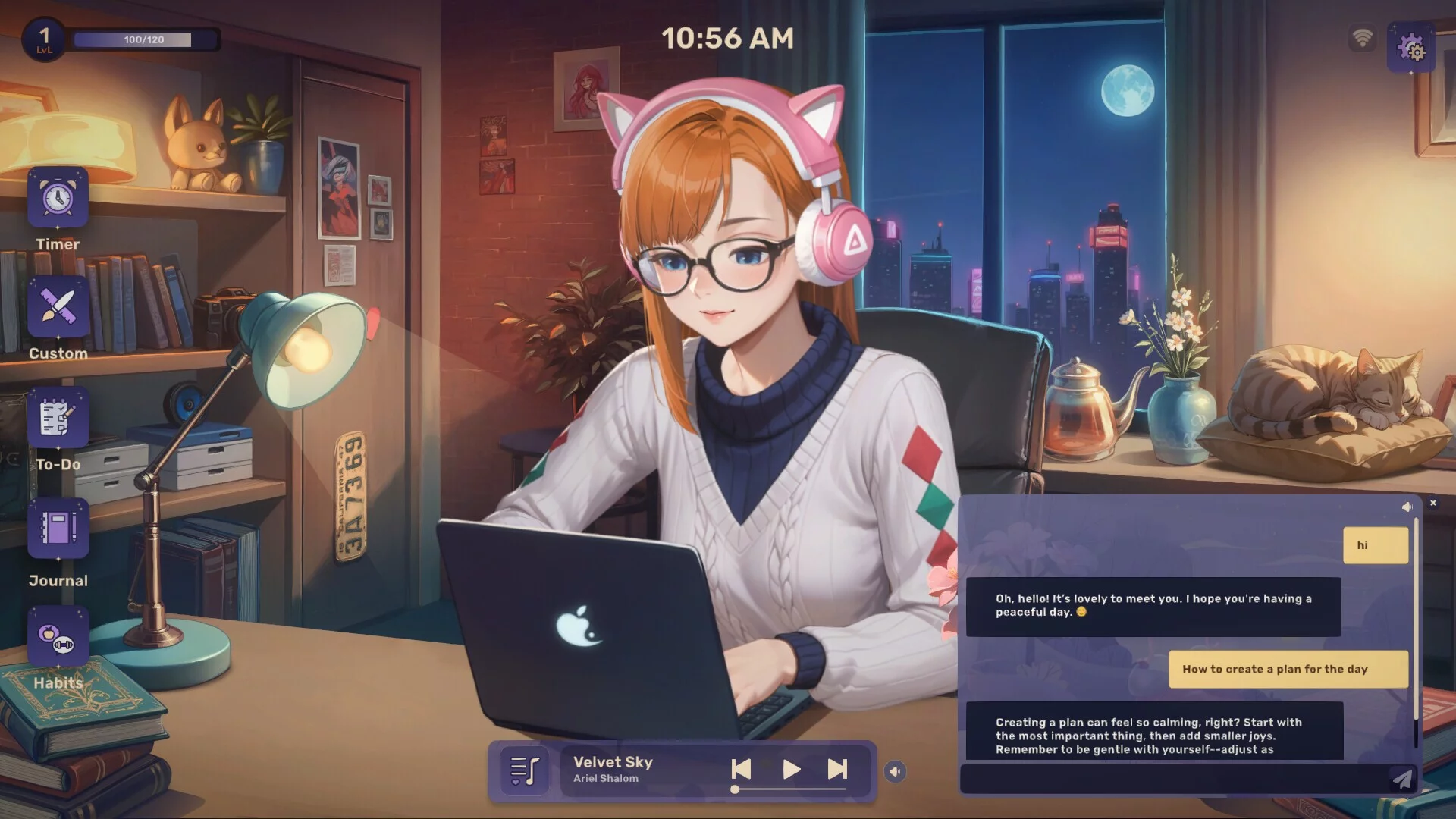Изображение игры: Lo-Fi Girl: AI Assistant 🎧🤍