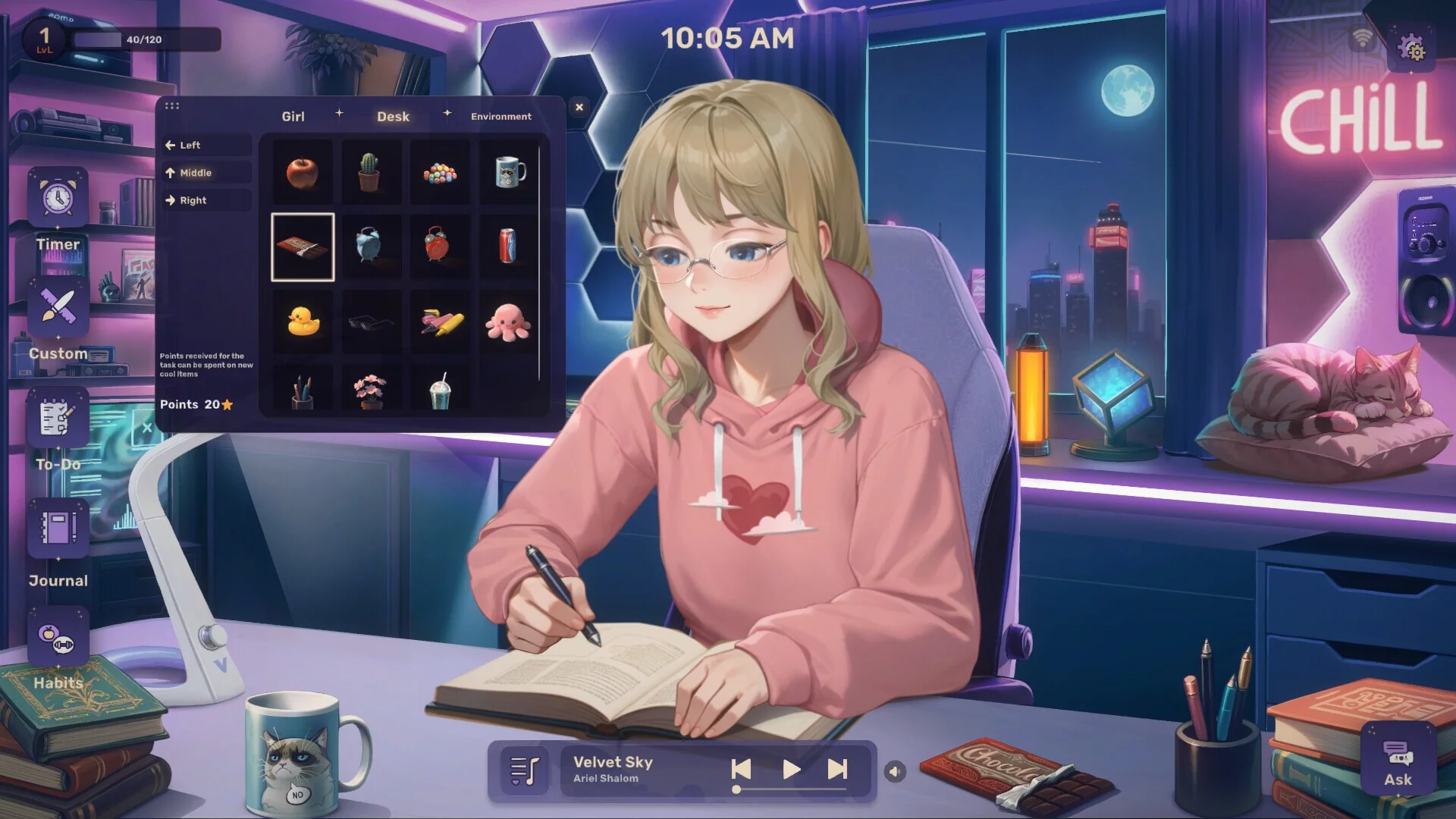 Изображение игры: Lo-Fi Girl: AI Assistant 🎧🤍