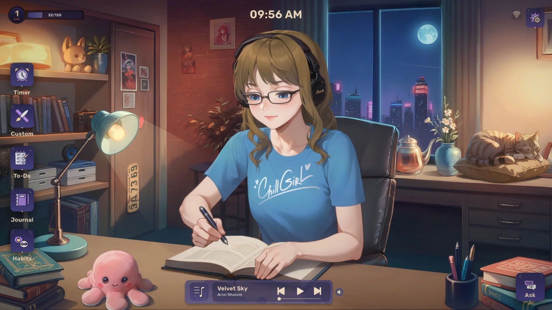 Изображение игры: Lo-Fi Girl: AI Assistant 🎧🤍