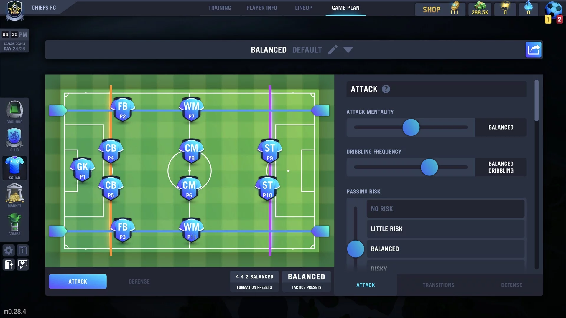 Изображение игры: Blackout Football Manager