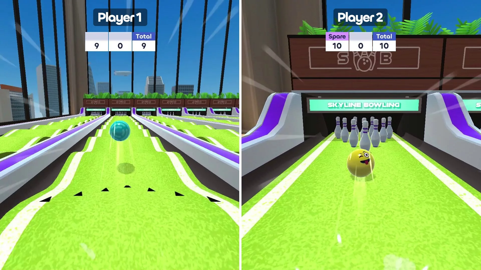 Изображение игры: Skyline Bowling