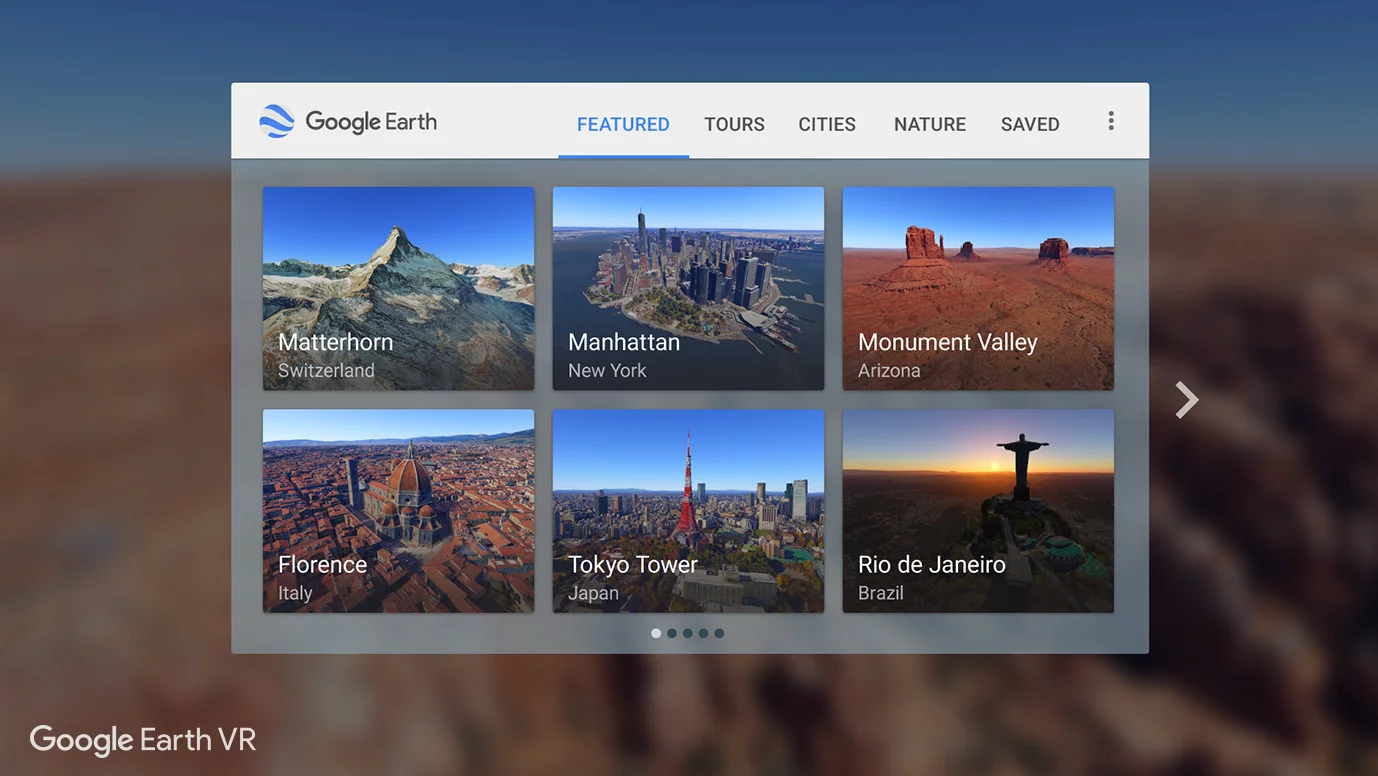 Изображение игры: Google Earth VR