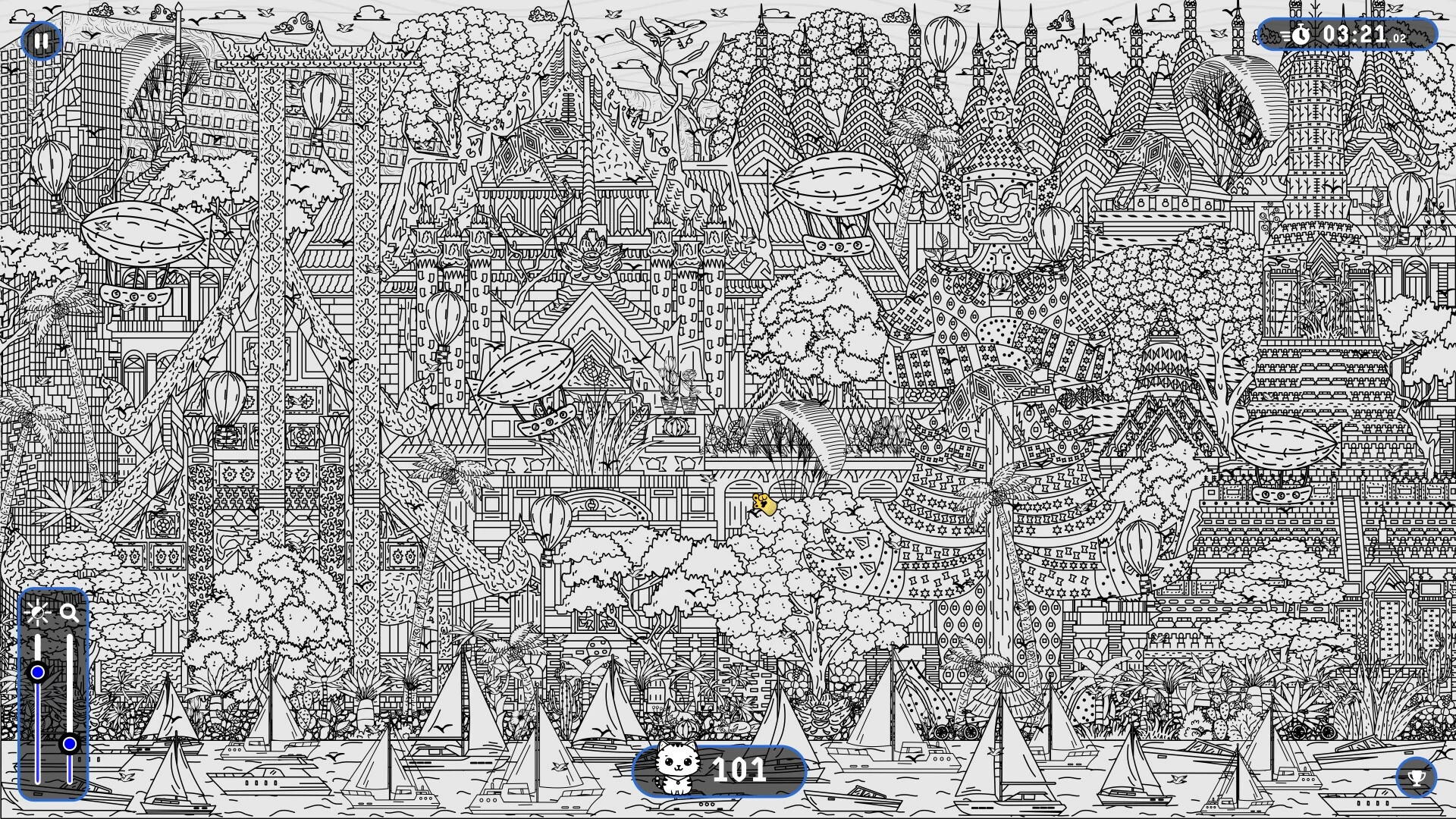 Изображение игры: 101 Cats Hidden in Thailand
